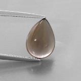 5 ct Transparent Pear Cabochon Smoky Quartz 13mmx9mm
