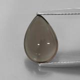 4 ct Transparent/Translucent Pear Cabochon Smoky Quartz 13mmx9mm