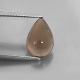 4 ct Transparent/Translucent Pear Cabochon Smoky Quartz 13mmx9mm