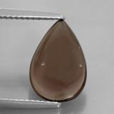 4 ct Transparent/Translucent Pear Cabochon Smoky Quartz 13x9