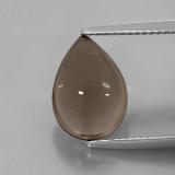 12.5x9mm Smoky Quartz 4ct Pear Cabochon in Smoky Brown