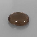 3 ct Transparent Oval Cabochon Smoky Quartz 11mm x 9mm