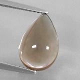 12mmx8mm Smoky Quartz 4ct Pear Cabochon in Smoky Brown