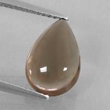 3 carat Smoky Brown Pear Cabochon Smoky Quartz 12x8