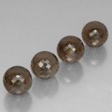 27 carat Smoky Brown Half-Drilled Sphere Smoky Quartz 10mm