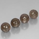 10 mm Smoky Quartz 27ct Half-Drilled Sphere in Smoky Brown
