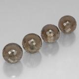 28 carat Smoky Brown Half-Drilled Sphere Smoky Quartz 10mm