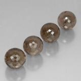 28 carat Smoky Brown Half-Drilled Sphere Smoky Quartz 10mm