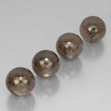10 mm Half-Drilled Sphere Smoky Quartz 28ct