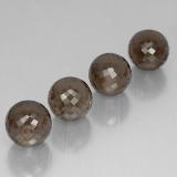 27 carat Smoky Brown Half-Drilled Sphere Smoky Quartz 10mm