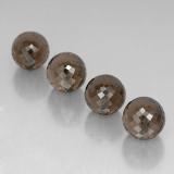 28 ct VVS-VS Half-Drilled Sphere Smoky Quartz 10 mm