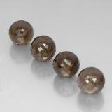28 carat Smoky Brown Half-Drilled Sphere Smoky Quartz 10mm