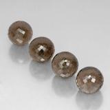 10 mm Smoky Quartz 28ct Half-Drilled Sphere in Smoky Brown