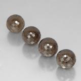 10 mm Smoky Quartz 27ct Half-Drilled Sphere in Smoky Brown