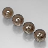 10 mm Smoky Quartz 27ct Half-Drilled Sphere in Smoky Brown