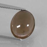 3 ct Transparent Oval Cabochon Smoky Quartz 11x9