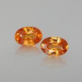 6x4 Spessartite Garnet 1.5ct Oval Facet in Orange