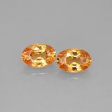 6mmx4mm Spessartite Garnet 1.5ct Oval Facet in Orange