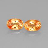 1.5 carat Orange Oval Facet Spessartite Garnet 6x4mm