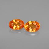6mm x 4mm Spessartite Garnet 1.5ct Oval Facet in Orange