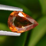 0.8 carat Red Orange Pear Facet Spessartite Garnet 7mm x 5mm