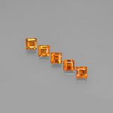 1.5 carat Mandarin Orange Square Facet Spessartite Garnet 3.5mm x 3