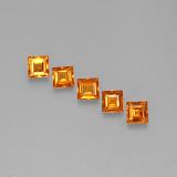 3.5mmx3.5mm Square Facet Spessartite Garnet 1ct