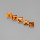 1.5 ct VS Square Facet Spessartite Garnet 3.5mm x 3.5