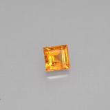 0.4 carat Golden Orange Square Facet Spessartite Garnet 4mmx3.5mm