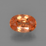 6.5mmx4.5mm Spessartite Garnet 0.7ct Oval Facet in Mandarin Orange