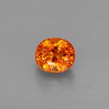 5.5mm x 4.5 Spessartite Garnet 0.8ct Oval Facet in Mandarin Orange