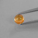 0.9 ct Transparent/Translucent Round Cabochon Spessartite Garnet 5 mm
