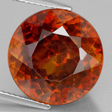 16 carat Red Orange Round Facet Sphalerite 14.5mm