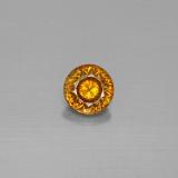 4.5 mm Sphalerite 0.6ct Round Facet in Yellow Golden