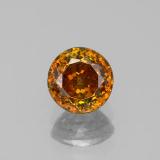 5.5 mm Sphalerite 1ct Round Facet in Reddish Orange