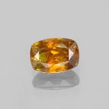 6.5mm x 4.5 Sphalerite 0.9ct Cushion Cut in Reddish Orange