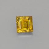 4x4mm Sphene 0.4ct Square Facet in Yellow Golden