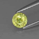 4.5mm Sphene 0.4ct Round Facet in Yellowish Green