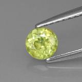 0.4 carat Yellowish Green Round Facet Sphene 4.5 mm