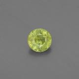 4.5 mm Sphene 0.4ct Round Facet in Greenish Yellow