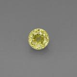 0.5 carat Golden Green Round Facet Sphene 4.5 mm