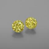 1 carat Golden Green Round Facet Sphene 5mm