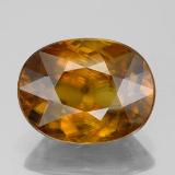 12mm x 9 Sphene 5ct Oval Facet in Golden Orange