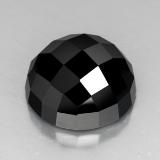 12mm Spinel 9ct Round Rose Cut in Black