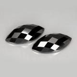 16mm x 8 Spinel 10ct Marquise Checkerboard in Black