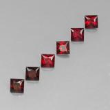 1 carat Red Princess Cut Spinel 3x3