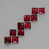 1.5 carat Red Princess Cut Spinel 3x3