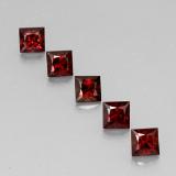 4mm x 4mm Spinel 2ct Princess Cut in Red