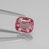 1 carat Pinkish Red Cushion Cut Spinel 7x6