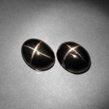 9mm x 7 Star Diopside 4ct Oval Cabochon in Black